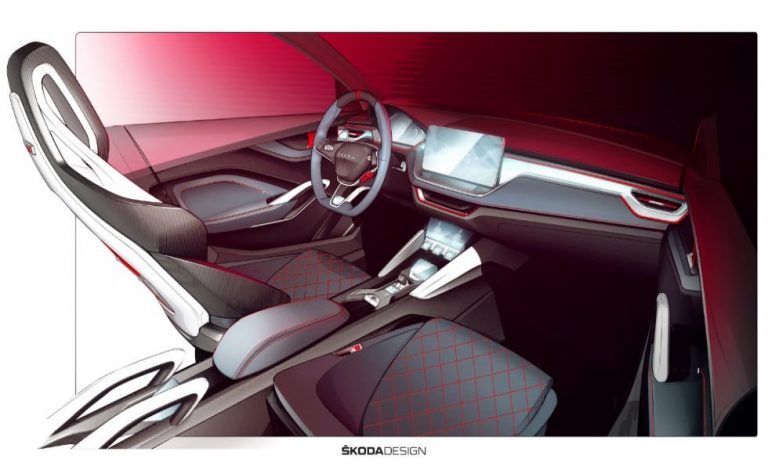 Skoda VISION RS. Se desvela su interior deportivo