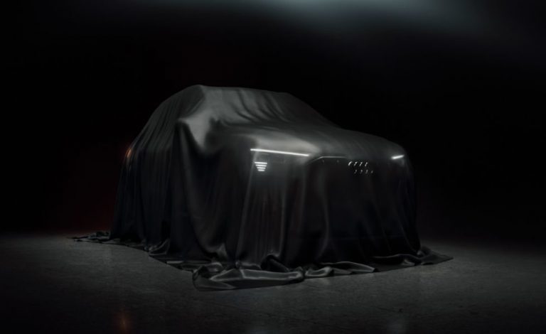 Audi. Muestra un teaser del e-tron antes de su presentación