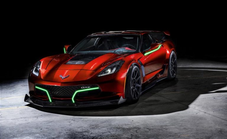 Genovation GXE. Este Corvette eléctrico se muestra en Los Ángeles