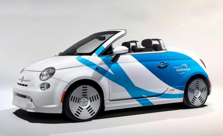 Harman presenta un Fiat 500e muy inteligente