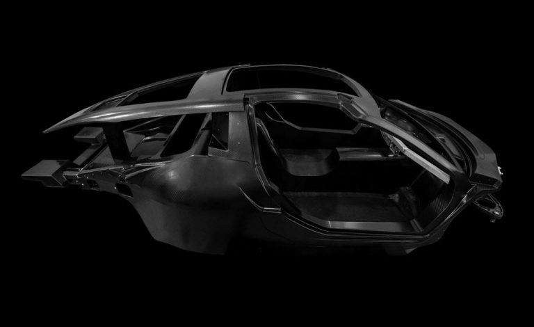 Hispano Suiza Carmen. Este es su chasis de fibra de carbono