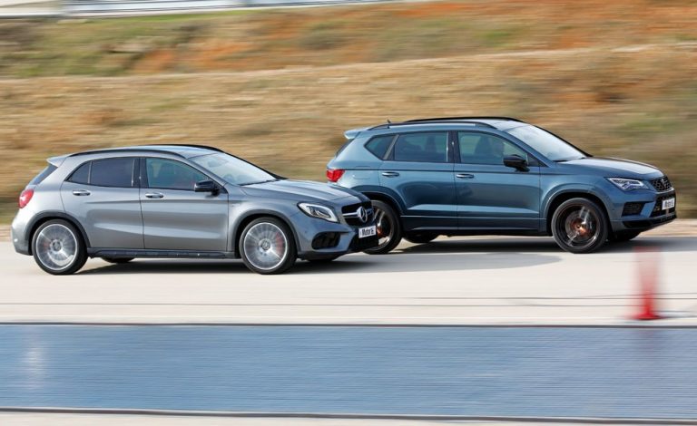 Cupra Ateca 2.0 TSi 4Drive frente a Mercedes-AMG GLA 45 4Matic. Se impone el más completo