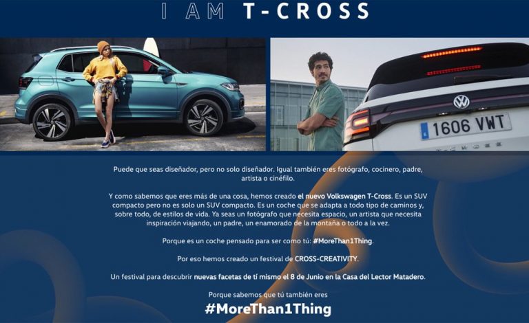 Tienes una cita con el Volkswagen T-Cross Creativity Fest