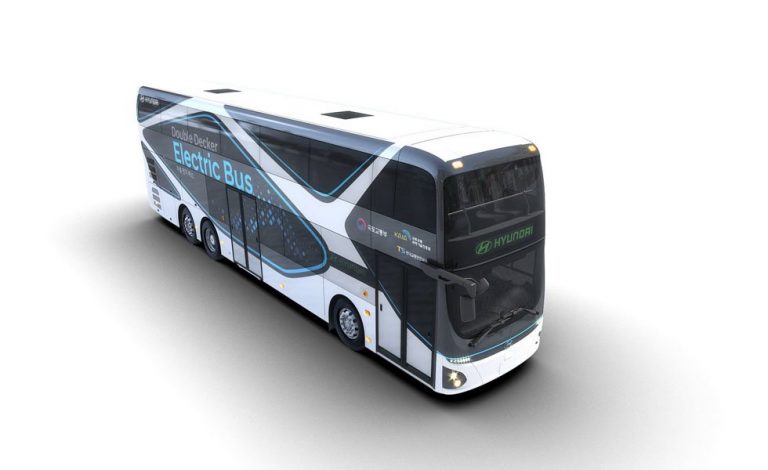 Hyundai muestra en Corea este autobús eléctrico de dos plantas