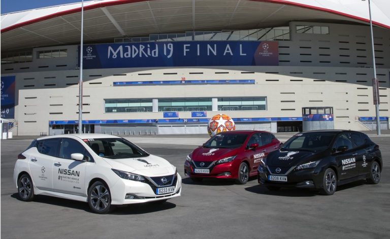 Nissan: flota eléctrica para la final de la Champions
