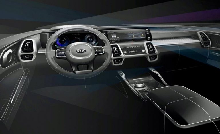 Kia Sorento. Estos bocetos avanzan su interior