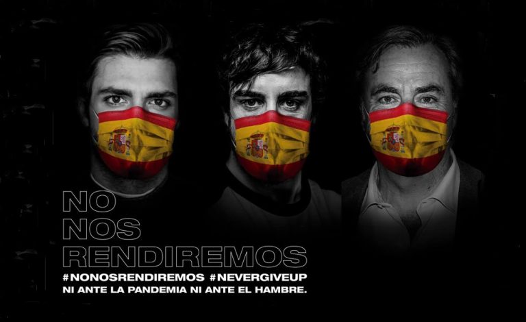 Carlos Sainz, padre e hijo, y Fernando Alonso, solidarios contra el hambre