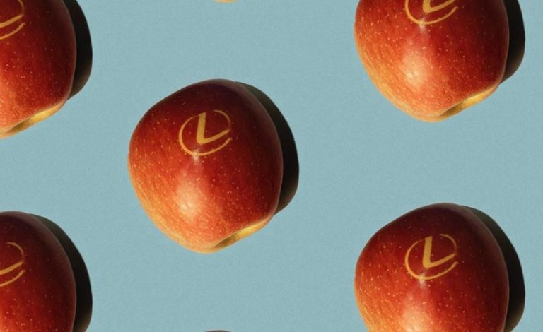 Estas manzanas llevan el logo de Lexus