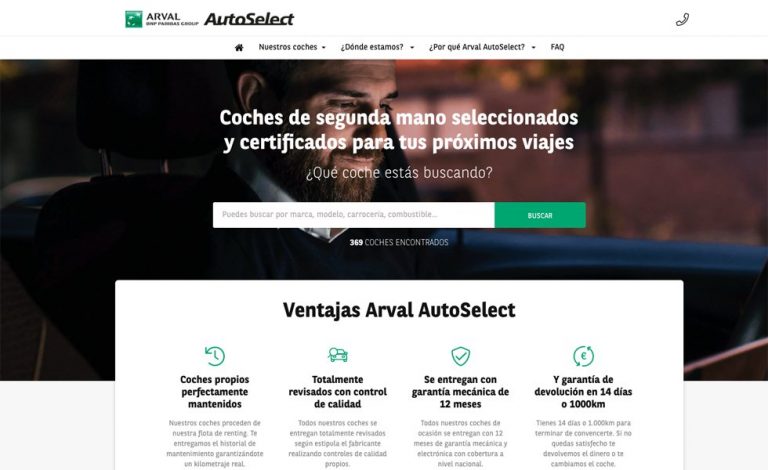 Arval lanza una web con ofertas de vehículos de ocasión