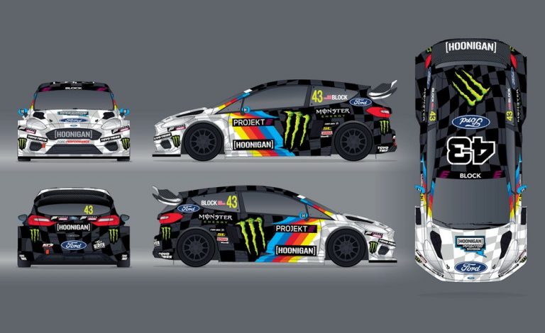 Este Ford Fiesta eléctrico es el bólido de Ken Block para Rallycross