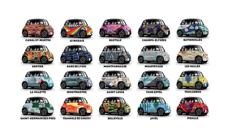 El eléctrico Citroën Ami decora París