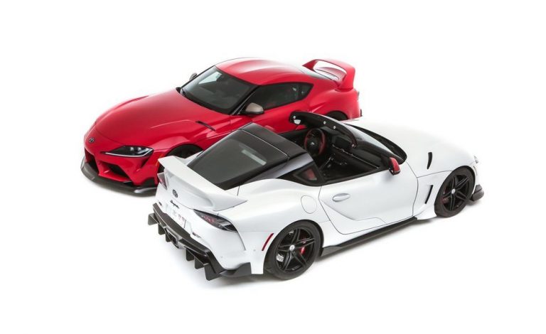 Toyota en el SEMA360. Dos Supra y un remolque camper