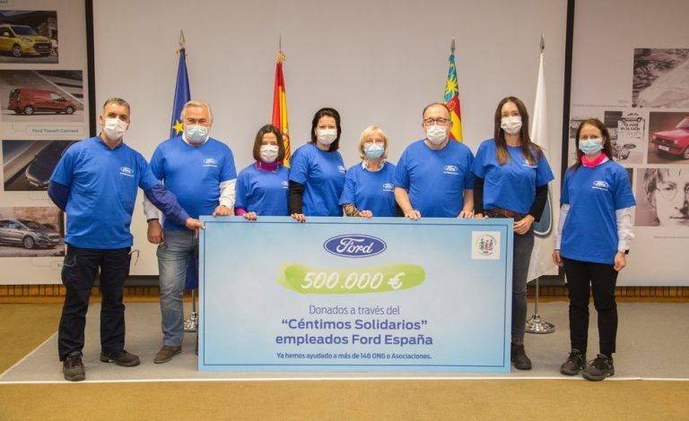 Los empleados de Ford España donan medio millón de euros gracias al Céntimo solidario