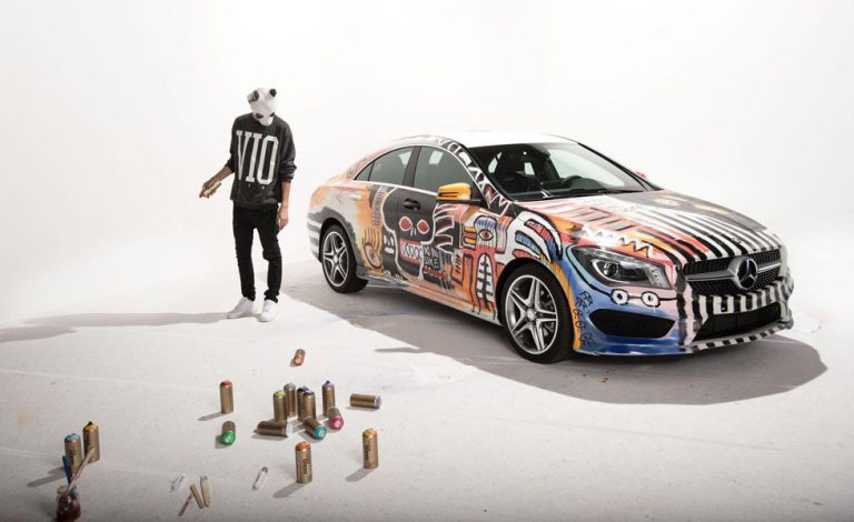 Mercedes CLA Art Car. Un lienzo que ya es una obra de arte