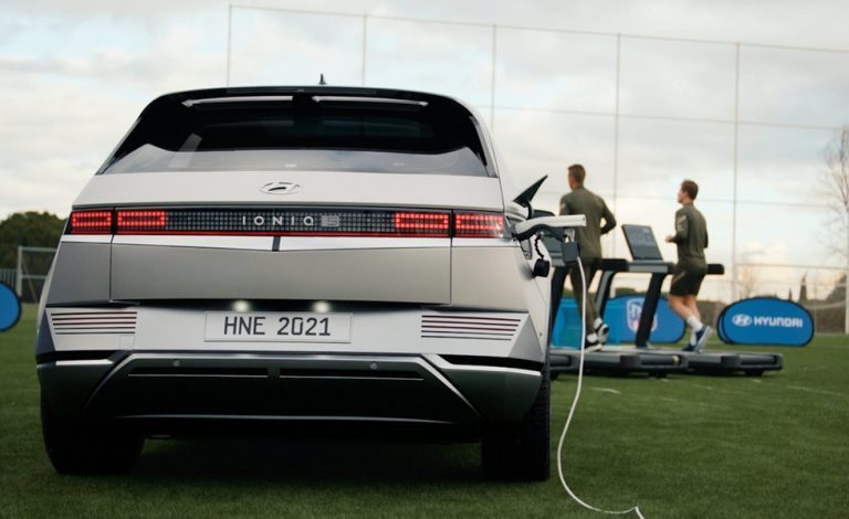 El Ioniq 5 alimenta las cintas de correr del Atlético de Madrid