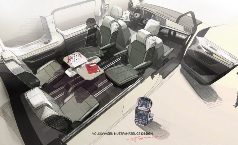 Así de práctica es la mesa que trae la nueva Volkswagen T7 Multivan