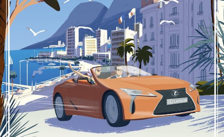 El Lexus LC Cabrio inspira 7 carteles de viajes ¿Cuál es tu favorito?