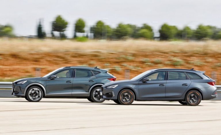 Cupra Formentor VZ e-HYBRID frente a Cupra León Sportstourer e-HYBRID. Géminis