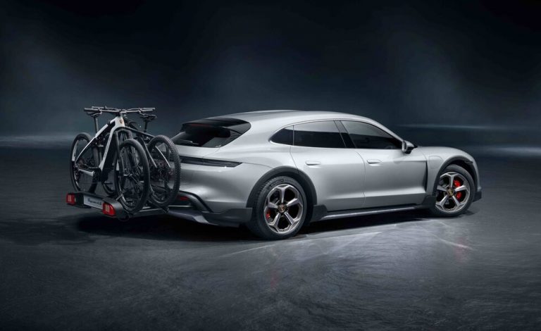 Este es el portabicicletas del nuevo Porsche Taycan Cross Turismo