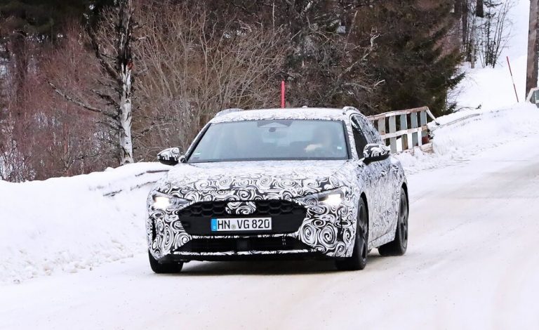 El Audi A4 Avant 2023, pillado en la nieve