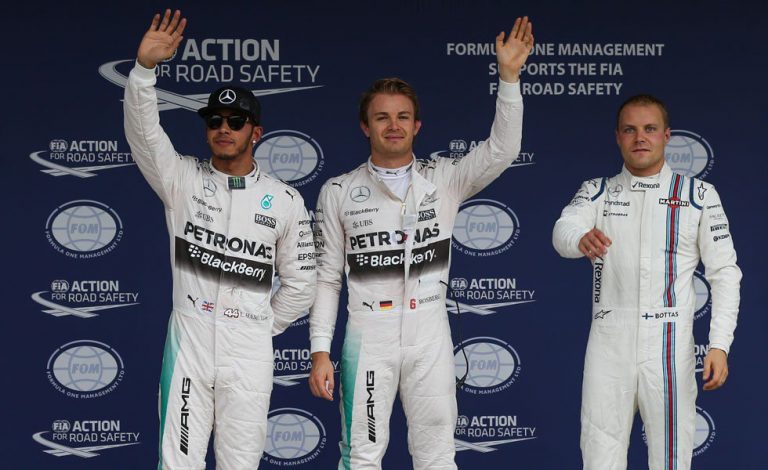 Clasificación del GP de Japón. Rosberg se lleva la pole en una crono accidentada