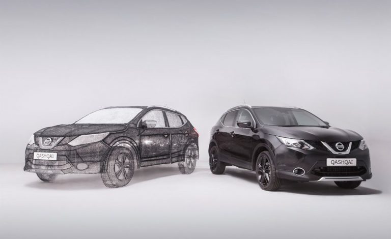 Nissan Qashqai, la mayor escultura con bolígrafo 3D