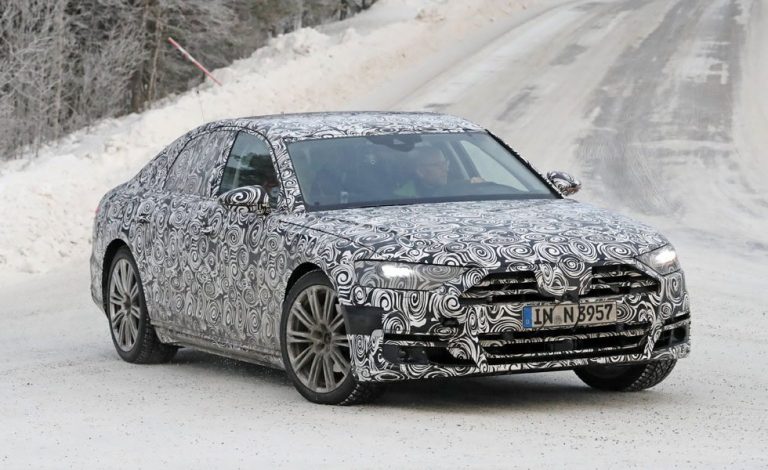 Audi A8 2017. Ya está en la nieve