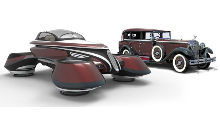 Lazzarini. Un coche volador de aire retro