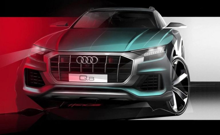 Audi Q8. Se desvela su diseño frontal mediante un nuevo teaser