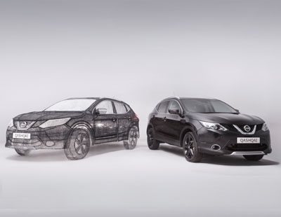 Nissan Qashqai Black Edition hecho con un bolígrafo en 3D