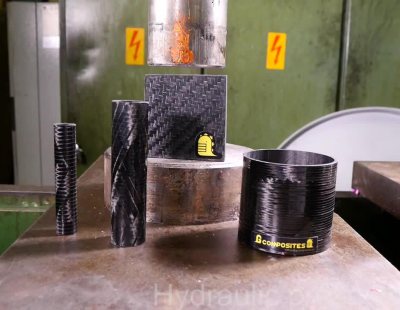 ¿Resistirá la fibra de carbono a una prensa hidráulica?