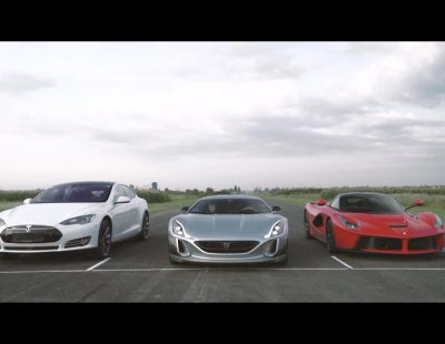 Rimac Concept One vs Tesla Model S vs Ferrari LaFerrari