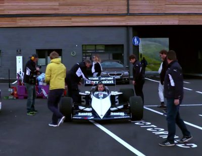 Nelson Piquet Jr. prueba el Brabham BMW BT52 de su padre