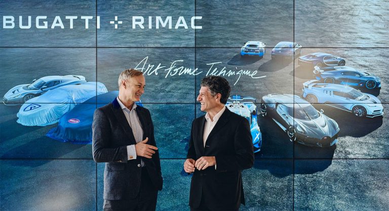 El futuro de Bugatti y Rimac debajo de dos sábanas