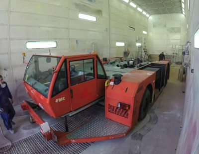 Así se pinta un remolque Push-Back