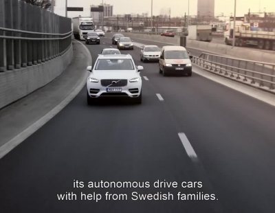 Volvo. Familias suecas prueban la conducción autónoma