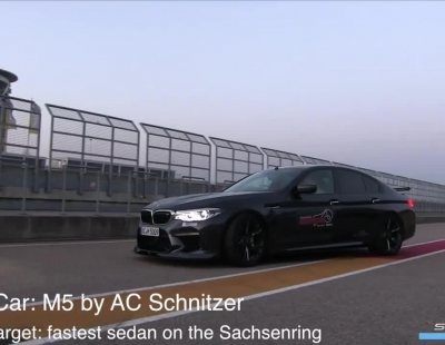 Este BMW M5 retocado por AC Schnitzer 'vuela' en el circuito de Sachsenring