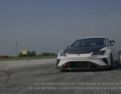 El eléctrico de carreras Cupra e-Racer se pone a punto en un circuito de Zagreb