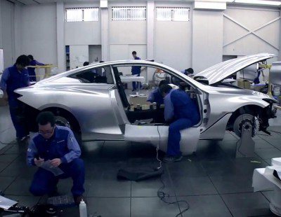 Proceso de fabricación del Infiniti Q60 Concept