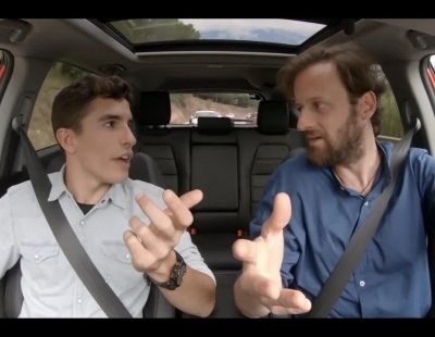 Marc Márquez le desvela sus mejores anécdotas a Edu Soto al volante del Honda CR-V