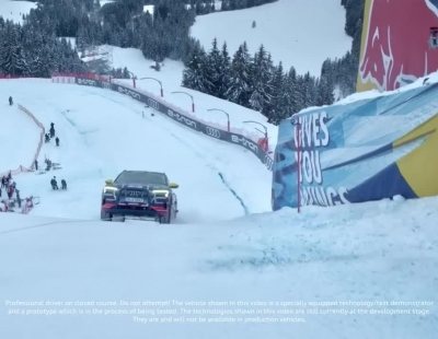 El nuevo Audi e-tron ha conseguido conquistar la pista de esquí de Streif