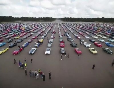 Nuevo récord mundial con 1.326 Ford Mustang reunidos en Bélgica