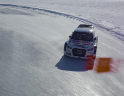 Slalom de Mattias Ekström y Felix Neureuther con el Audi S1 EKS RX