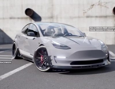 Este es el nuevo paquete aerodinámico que RevoZport ha creado para los Tesla Model 3