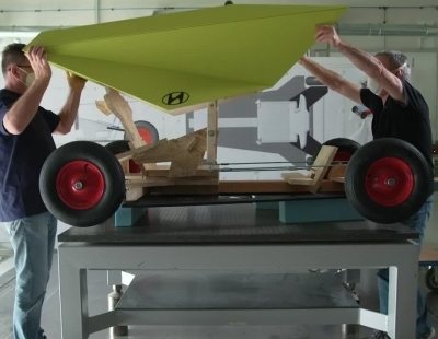 La firma coreana Hyundai desvela el Soapbox ride, un vehículo impulsado por la gravedad