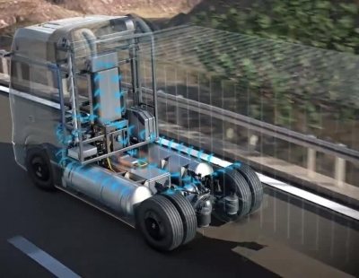 El tecnológico Mercedes-Benz GenH2 Concept es un camión de pila de combustible