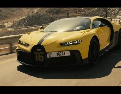 El radical Chiron Pur Sport de Bugatti se pasea por las montañas de Dubai