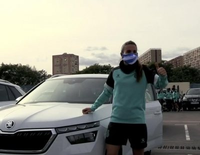 El RCD Espanyol recibe los nuevos Skoda Karoq, Octavia y Kamiq