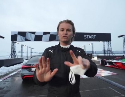 El piloto Nico Rosberg desafía a un Formula E con el nuevo Audi RS e-tron GT