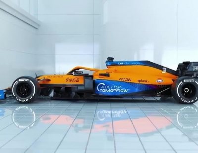 Los pilotos Lando Norris y Daniel Ricciardo presentan el nuevo McLaren MCL35M